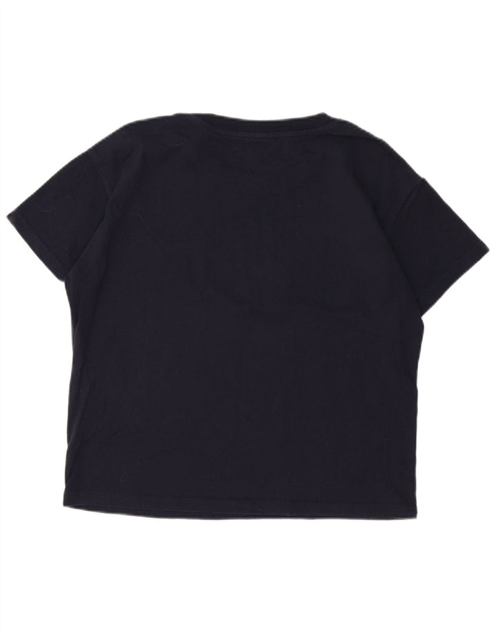 T-shirt grafica da donna SUPERDRY Top UK 12 cotone blu navy medio