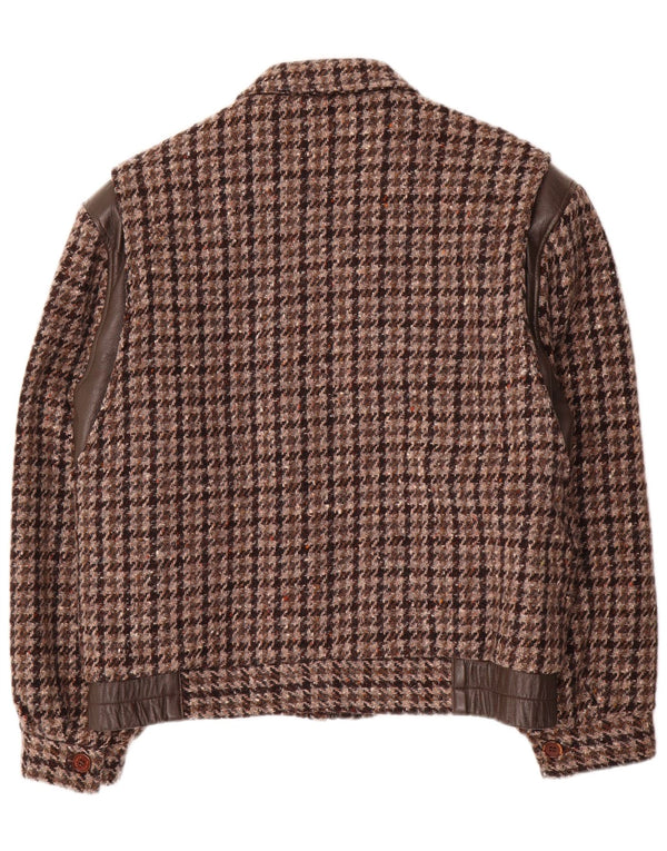 Dimensioni Bomber da uomo IT 46 Small Lana pied de poule marrone