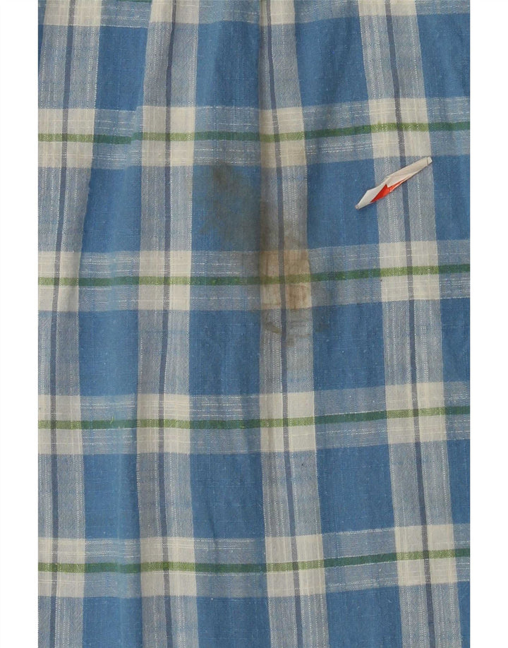 Camicia a maniche corte da uomo Wrangler 2XL in cotone a quadri blu