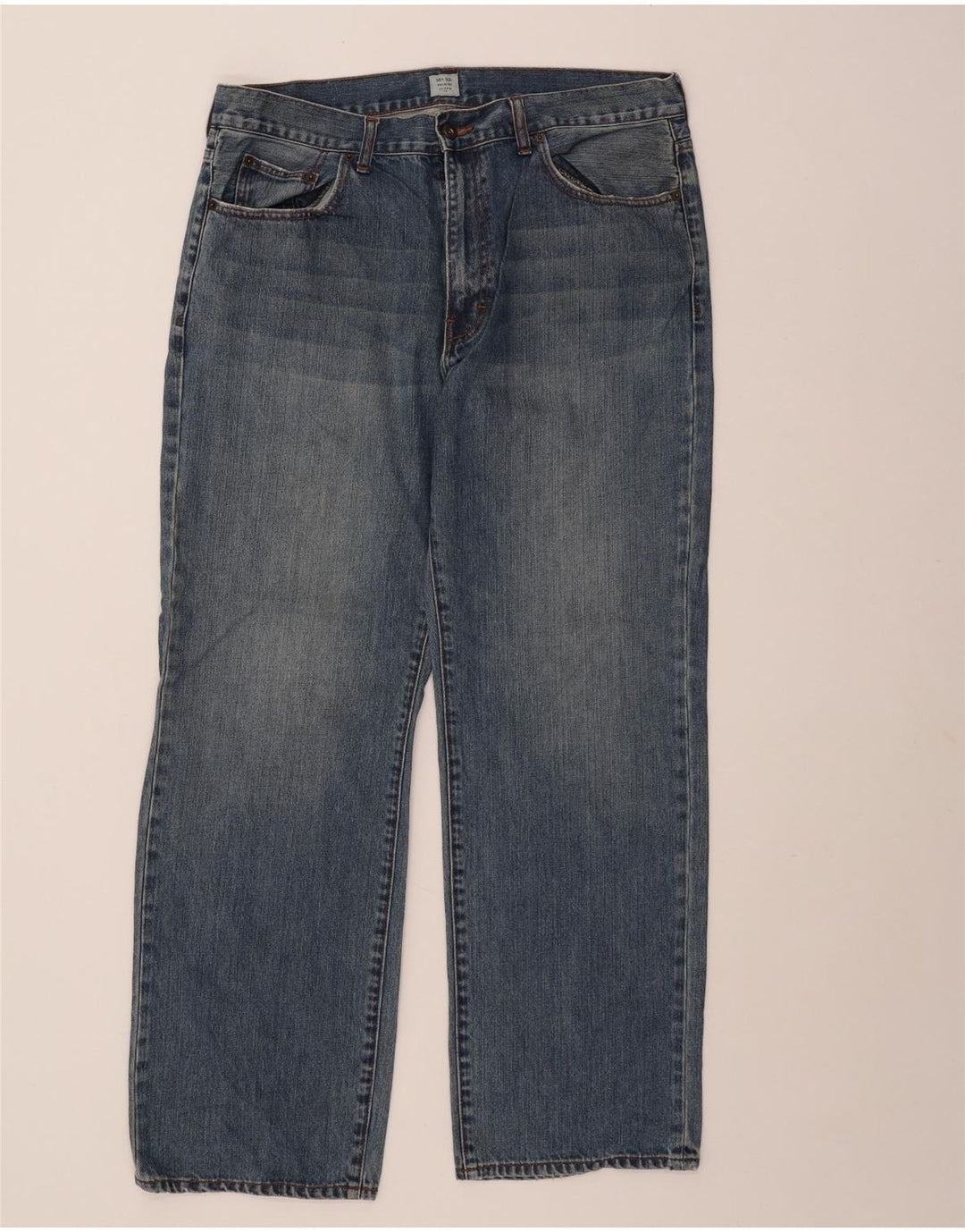 Jeans dritti da uomo dalla vestibilità rilassata J. Crew W36 L32 cotone blu