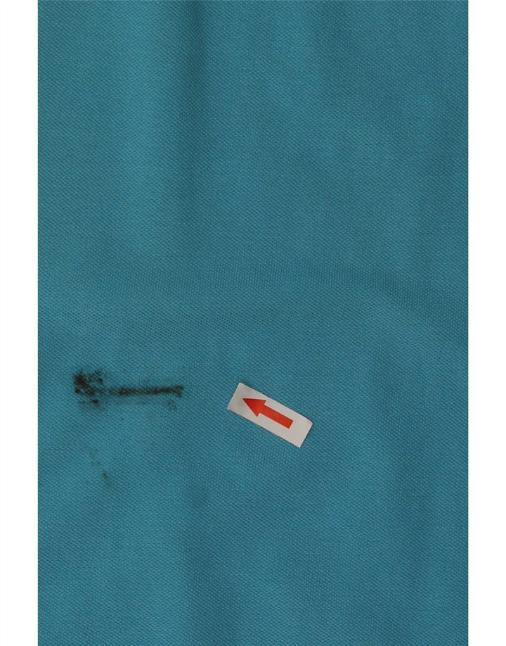 Polo da uomo Lotto in cotone rigato blu medio
