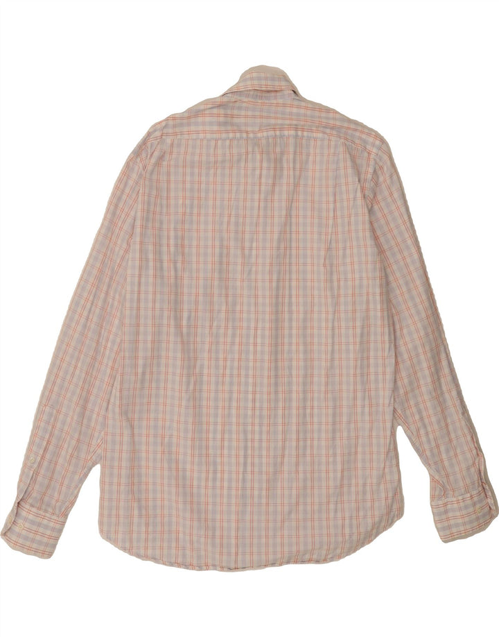 HUGO BOSS Mens Shirt Size 15 1/2 40 Medium Pink Check Cotton Vintage Hugo Boss and Second-Hand Hugo Boss from Messina Hembry 