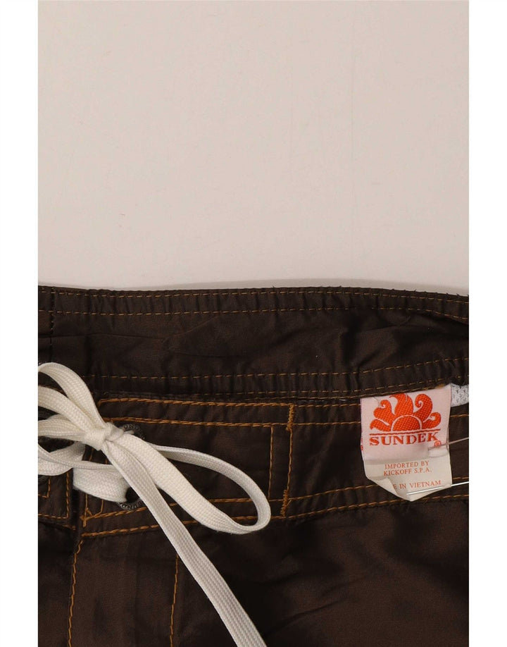 Pantaloncini da bagno da uomo Sundek marrone medio in poliestere