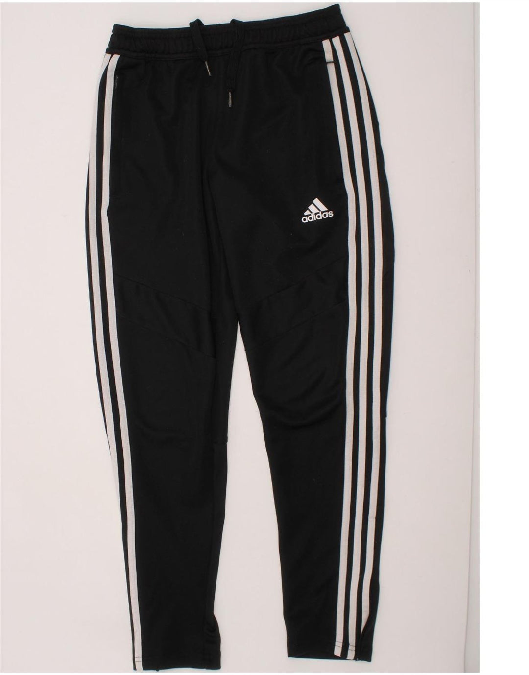 ADIDAS Boys Tracksuit Trousers 11-12 Years Black Polyester Vintage Adidas and Second-Hand Adidas from Messina Hembry 