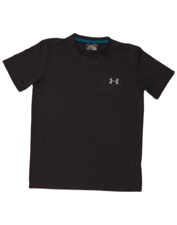T-shirt Heat Gear da uomo UNDER ARMOUR Top in poliestere grigio medio