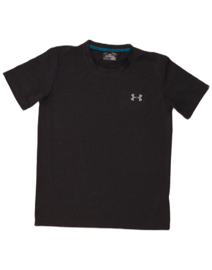 T-shirt Heat Gear da uomo UNDER ARMOUR Top in poliestere grigio medio