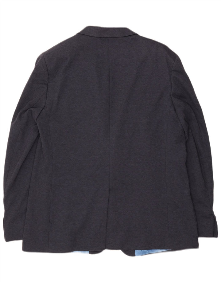 MARKS & SPENCER Giacca blazer slim fit da uomo a 2 bottoni UK 46 XL Blu navy