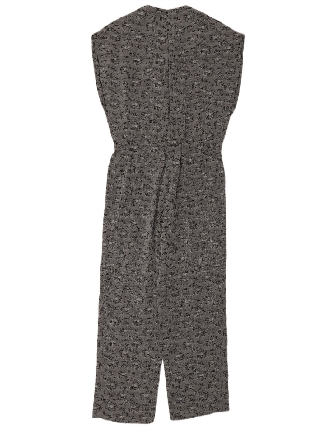 Tuta da donna vintage UK 12 grigio medio floreale