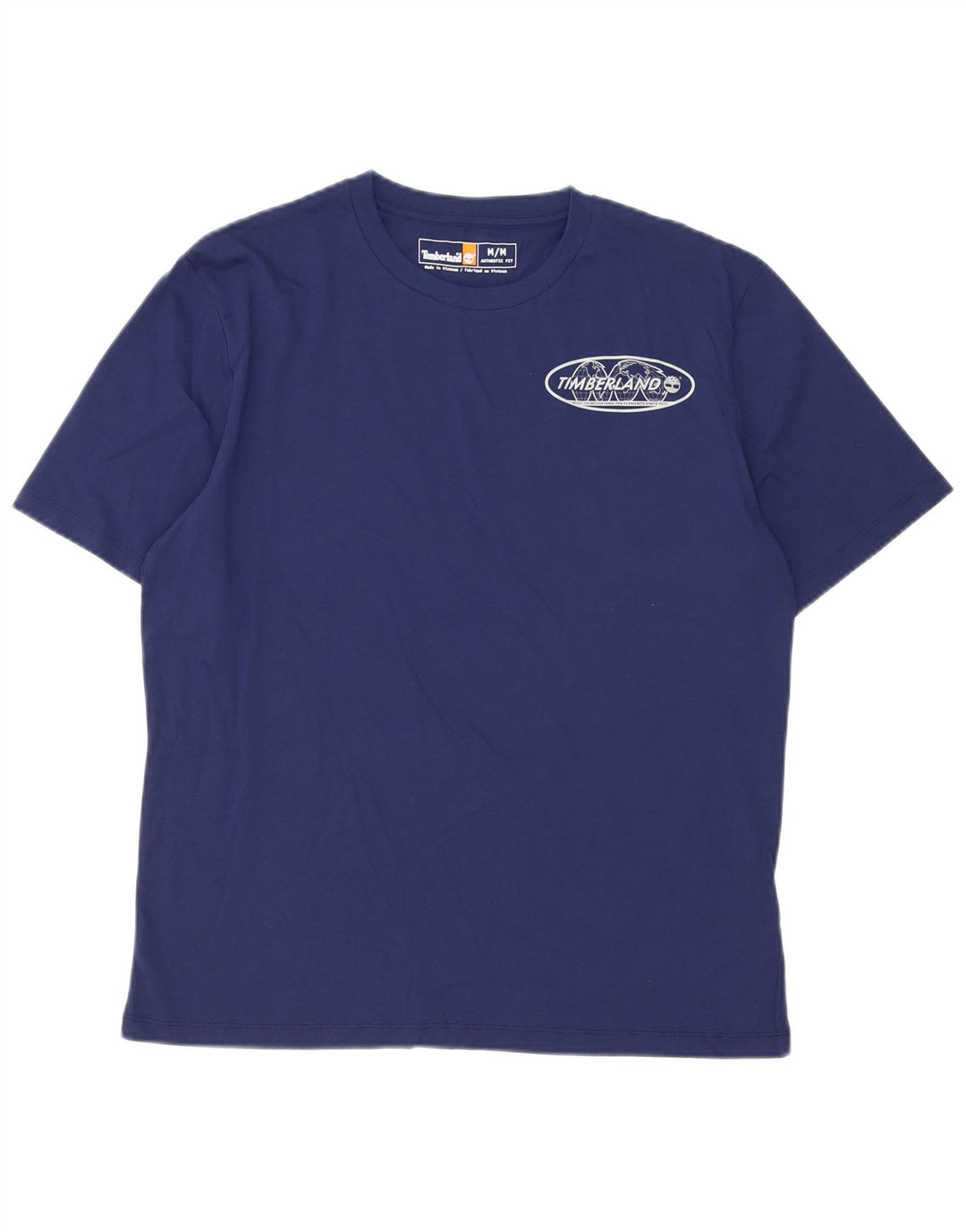 T-shirt grafica da uomo Timberland Top in cotone blu navy medio