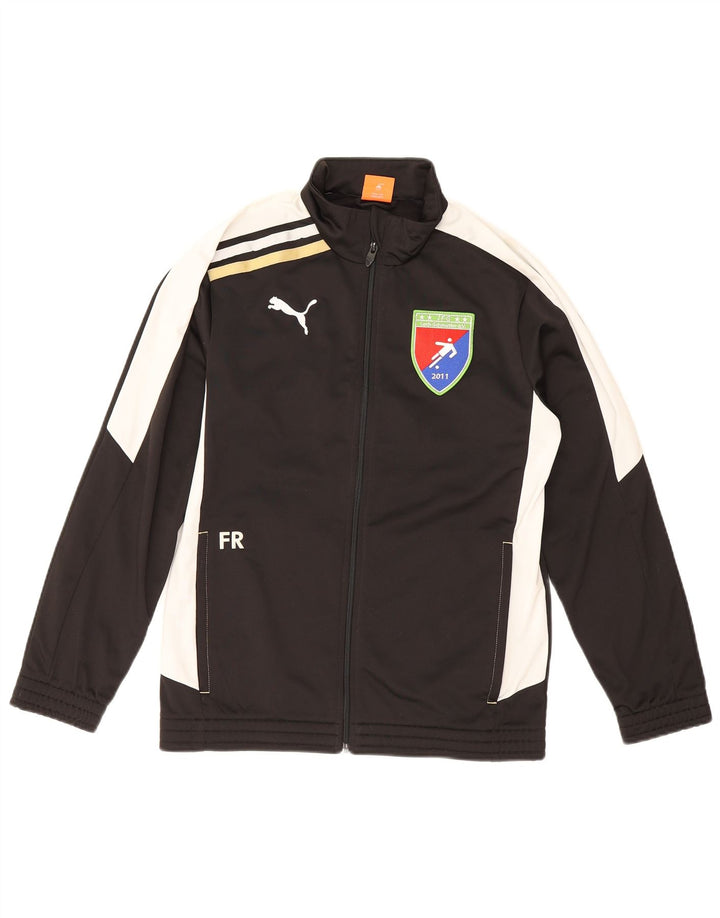 Giacca da tuta grafica da ragazzo Puma 13-14 anni Colorblock nera