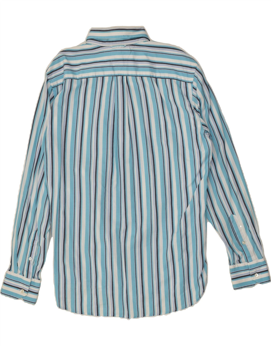 TOMMY HILFIGER Mens Shirt Medium Blue Striped Cotton | Vintage Tommy Hilfiger | Thrift | Second-Hand Tommy Hilfiger | Used Clothing | Messina Hembry 