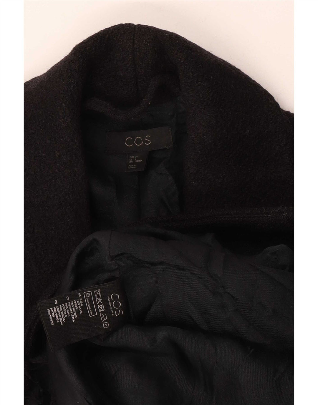 Soprabito da donna Cos EU 34 XS lana nera
