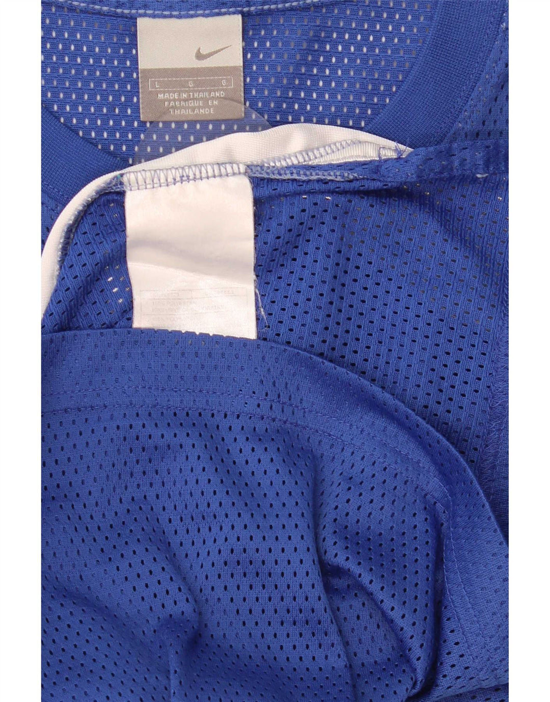 Canotta Nike da uomo grande in poliestere color block blu