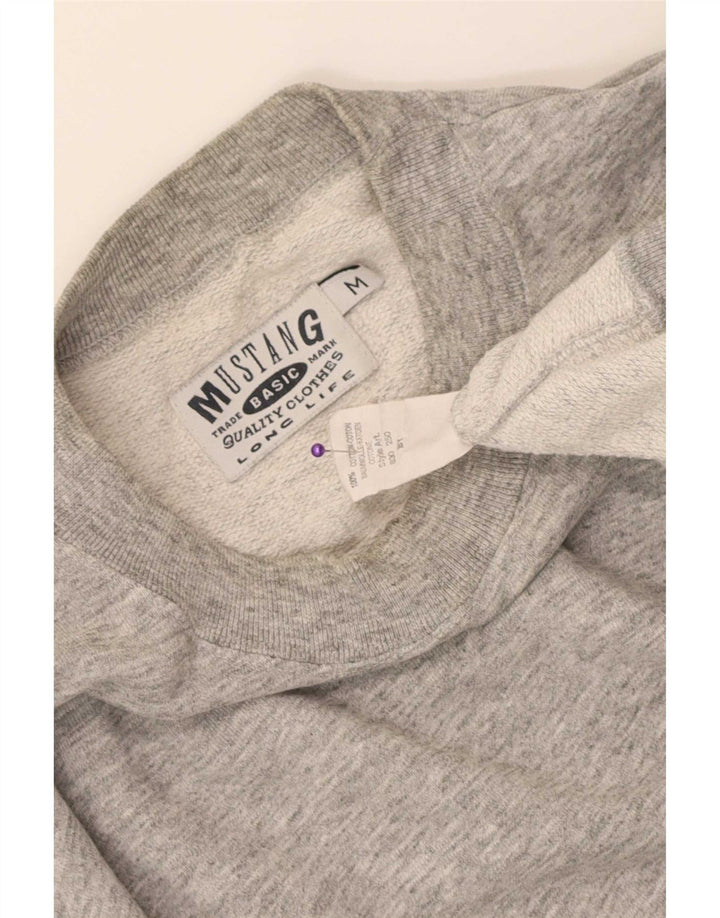 Felpa da uomo Mustang in cotone mélange grigio medio