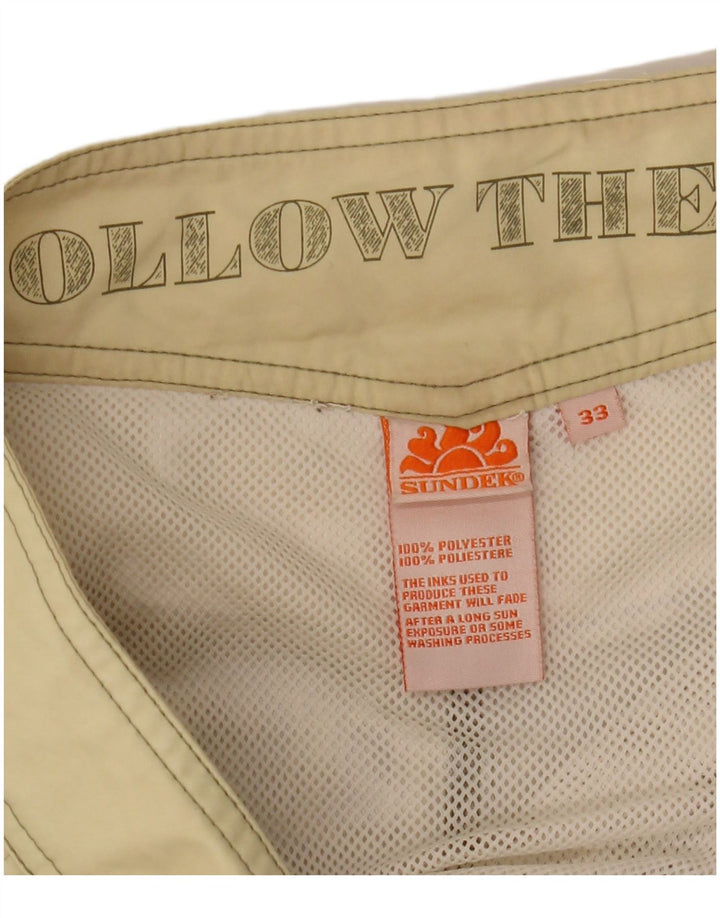 Pantaloncini da bagno grafici da uomo SUNDEK poliestere verde medio