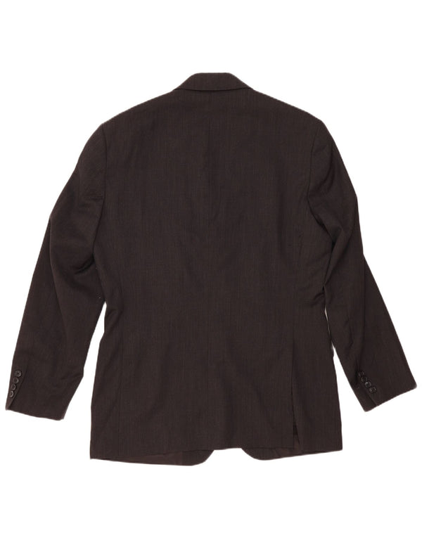 Giacca blazer a 2 bottoni da uomo Tommy Hilfiger UK 40 grande lana grigia classica