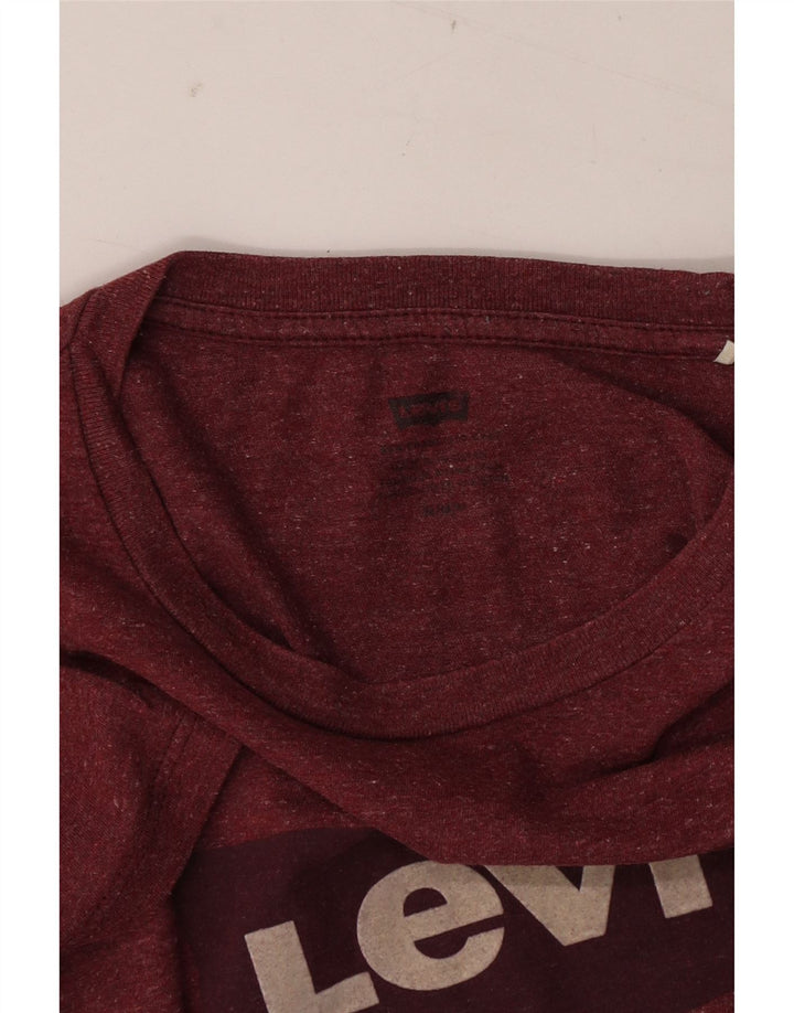 T-shirt grafica da uomo LEVI'S Borgogna media