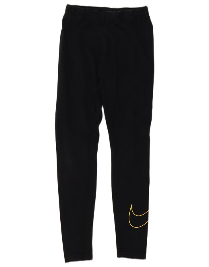 Leggings grafici da donna Nike UK 10 piccoli cotone nero