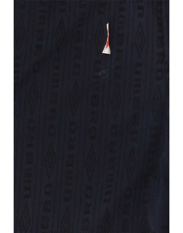Pantaloncini sportivi grafici da uomo Umbro poliestere medio a righe blu navy