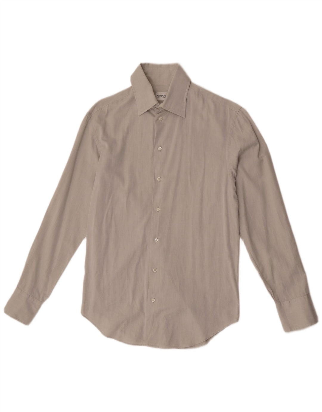 Camicia da uomo Armani Collezioni taglia 39 15 1/2 cotone grigio medio