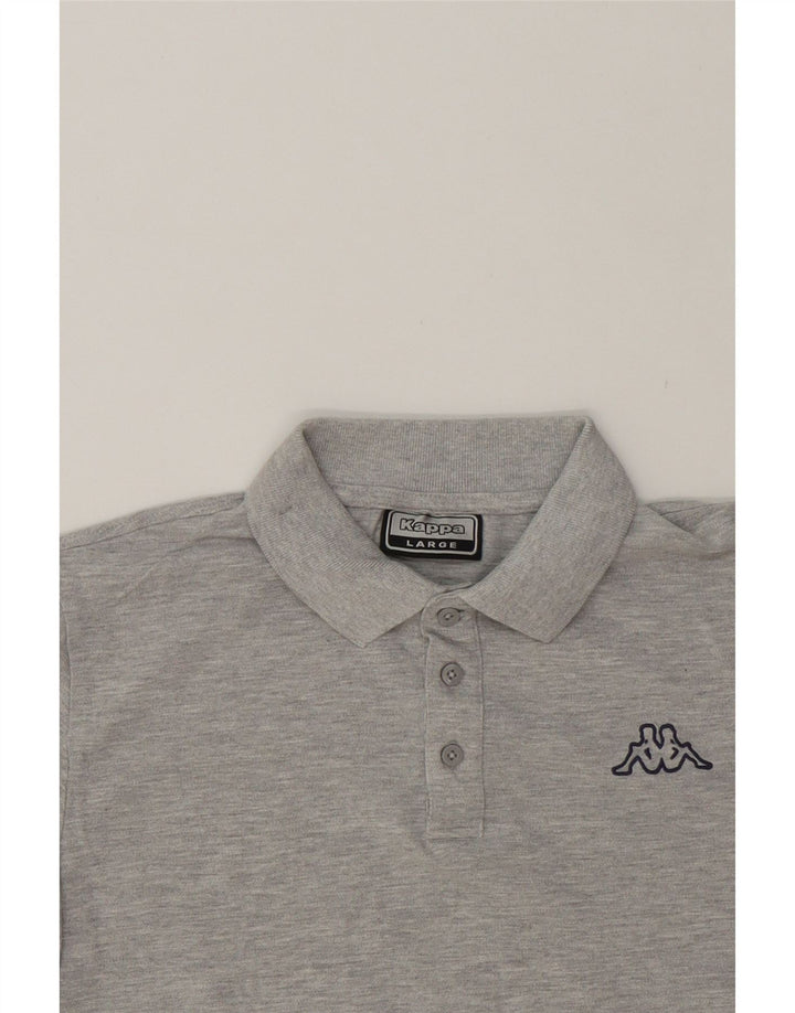 KAPPA Mens Polo Shirt Large Grey Vintage Kappa and Second-Hand Kappa from Messina Hembry 
