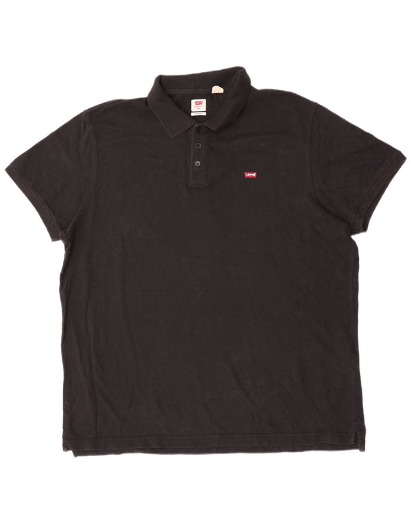 Polo Levi's da uomo dalla vestibilità rilassata 2XL in cotone nero