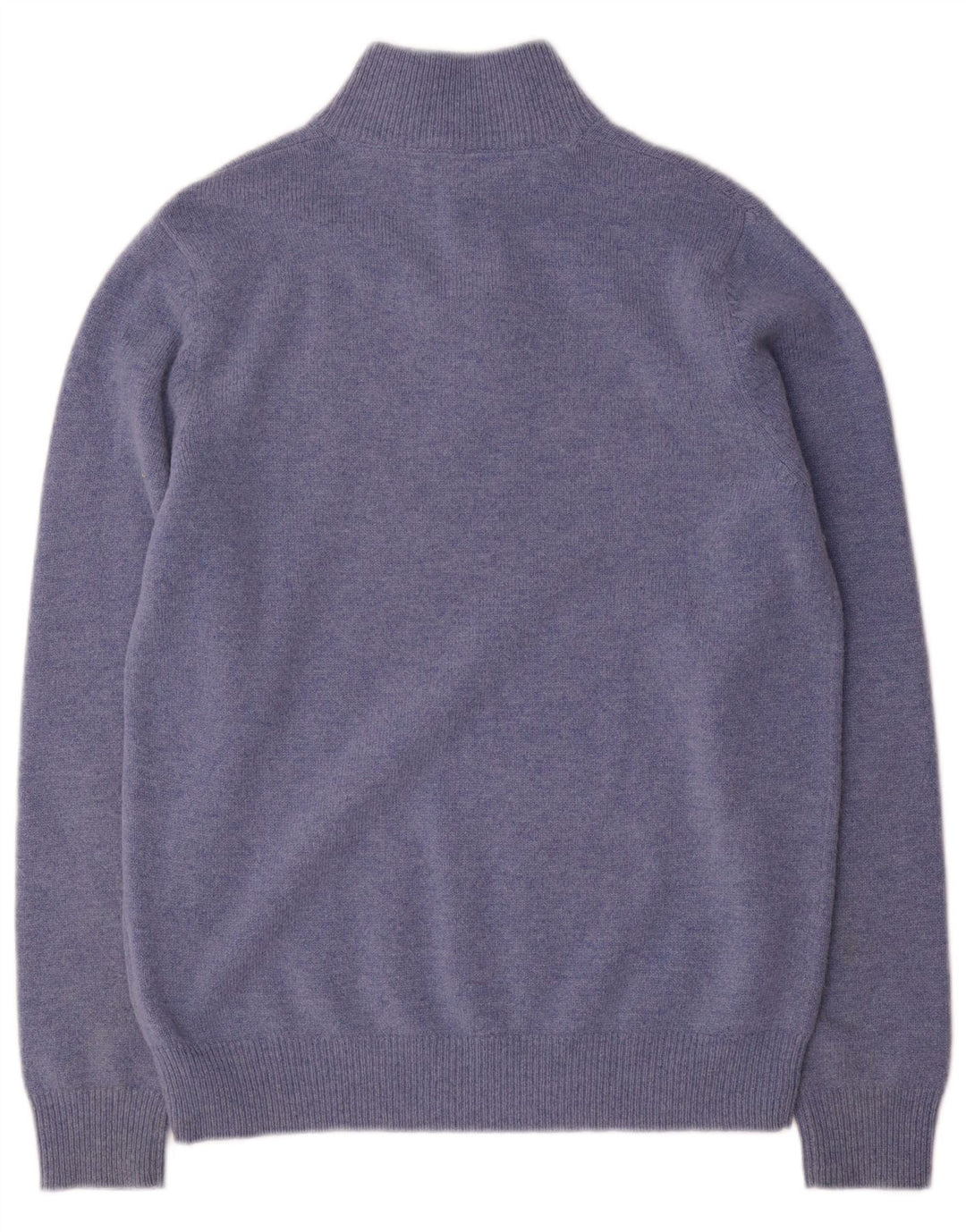 Crew Clothing Maglione da uomo con bottoni e collo in lana blu medio