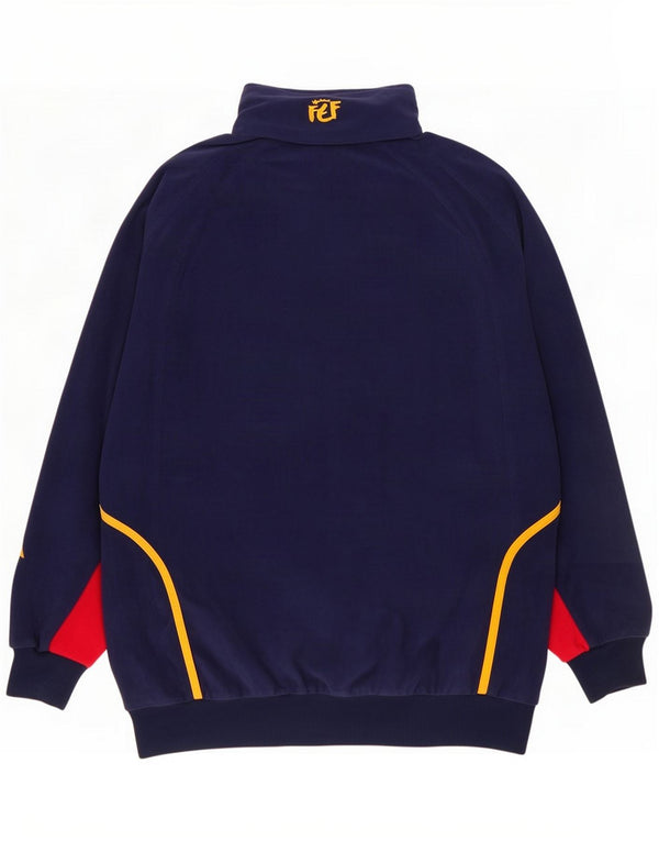 Adidas Boys Tracksuit Top Jacket 13-14 Years Navy Blue Colourblock