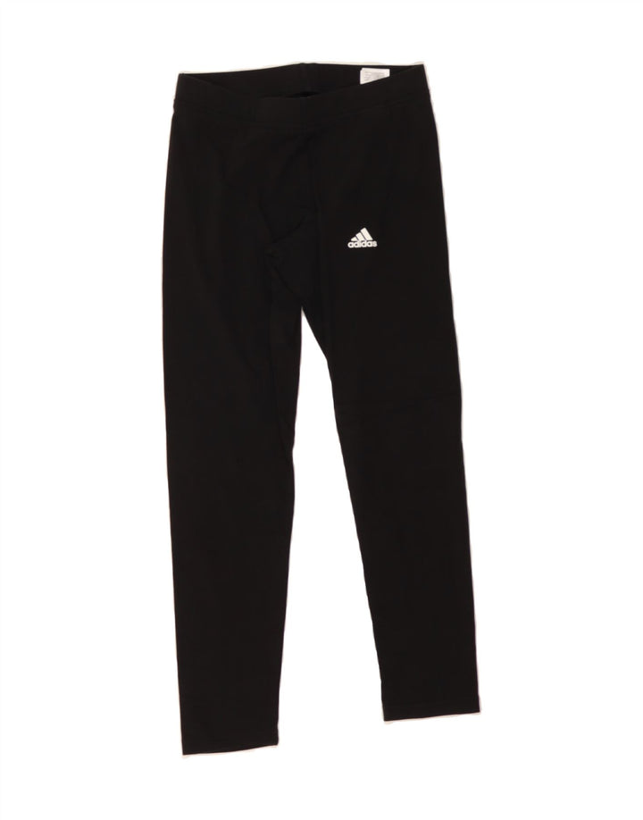 ADIDAS Womens Leggings UK 8/10 Small Black Cotton Vintage Adidas and Second-Hand Adidas from Messina Hembry 