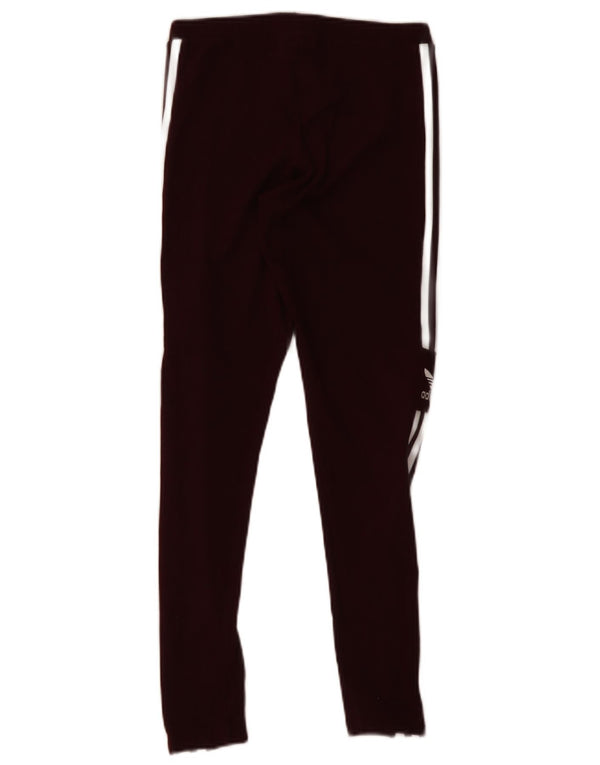Leggings grafici da donna Adidas UK 12 cotone bordeaux medio