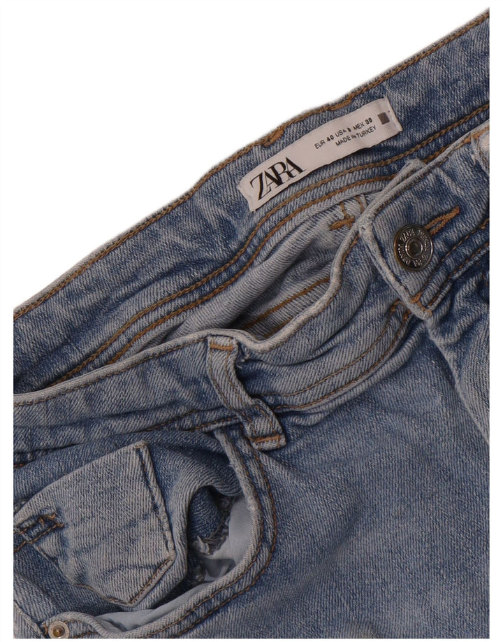 Jeans skinny effetto invecchiato Zara da donna EU 40 medio W30 L28 blu