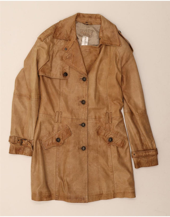 Cappotto in pelle da donna MAURITIUS EU 38 Pelle marrone medio