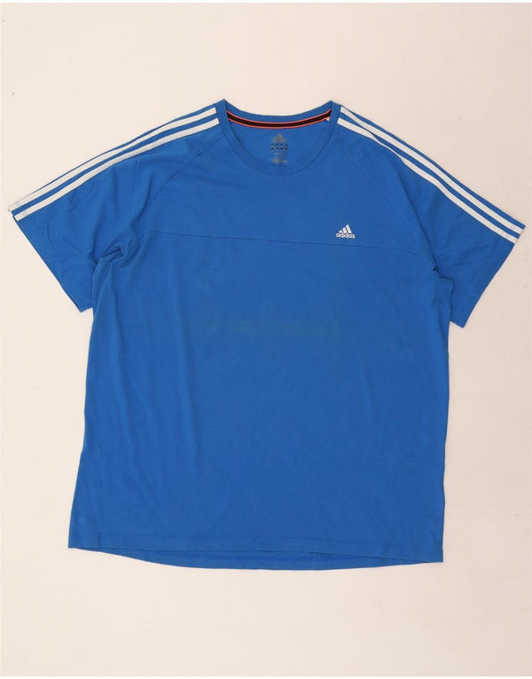 T-shirt da uomo Adidas Top 2XL in cotone blu
