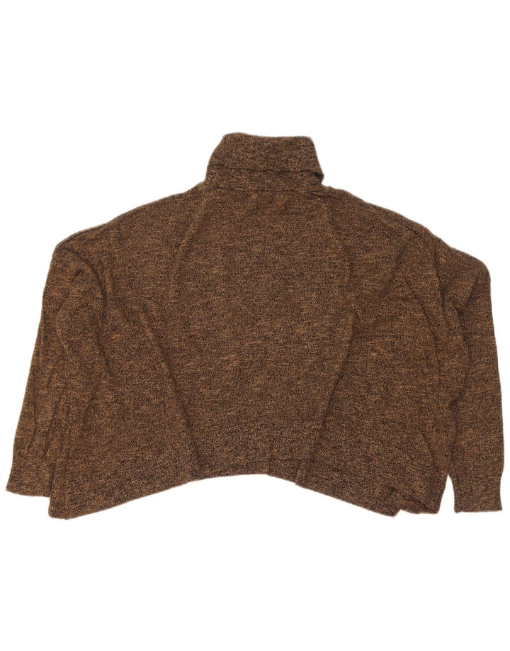 Maglione corto da donna Zara con collo alto, UK 14 Marrone medio screziato