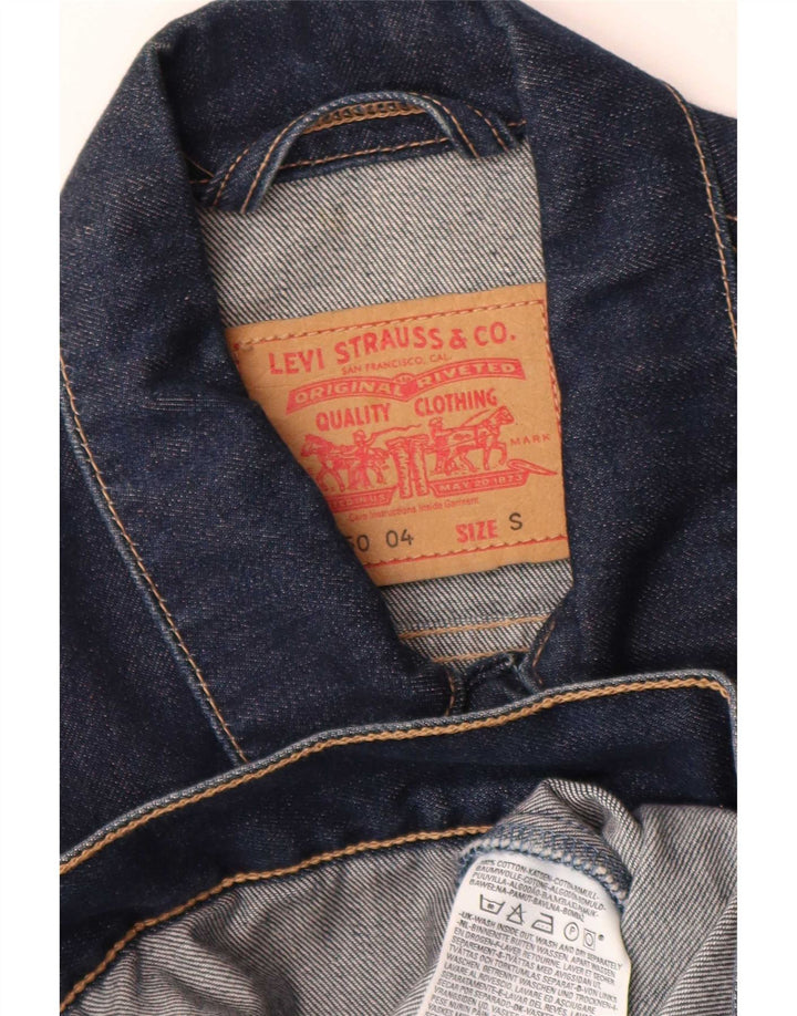 Giacca di jeans da uomo Levi's UK 36 piccola in cotone blu navy