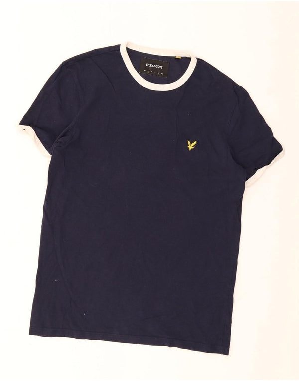 T-shirt da uomo LYLE & SCOTT Top Small in cotone blu navy