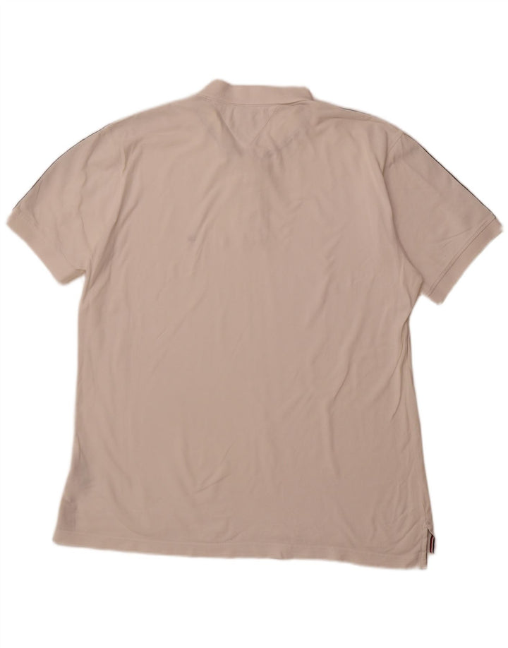 TOMMY HILFIGER Polo da uomo vestibilità regolare 2XL cotone color block bianco