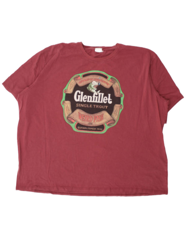 T-shirt grafica da uomo WEIRD FISH Top 4XL cotone rosso