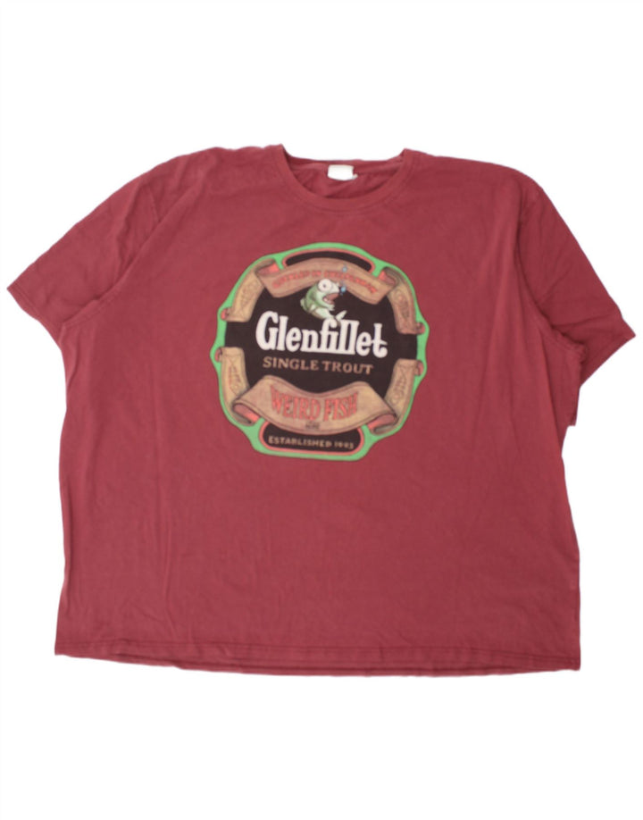 T-shirt grafica da uomo WEIRD FISH Top 4XL cotone rosso