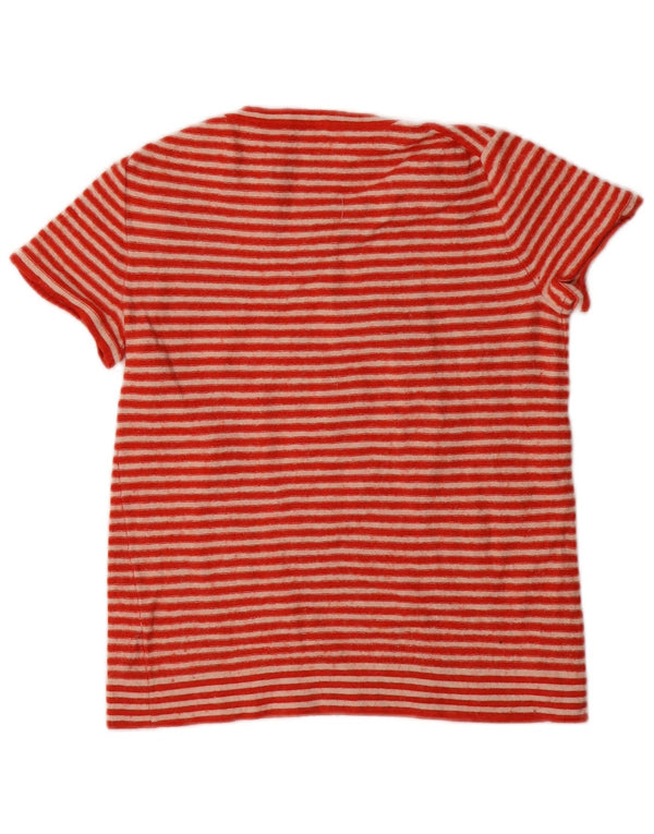 J. CREW Maglione da donna con scollo a barca UK 6 XS a righe arancioni