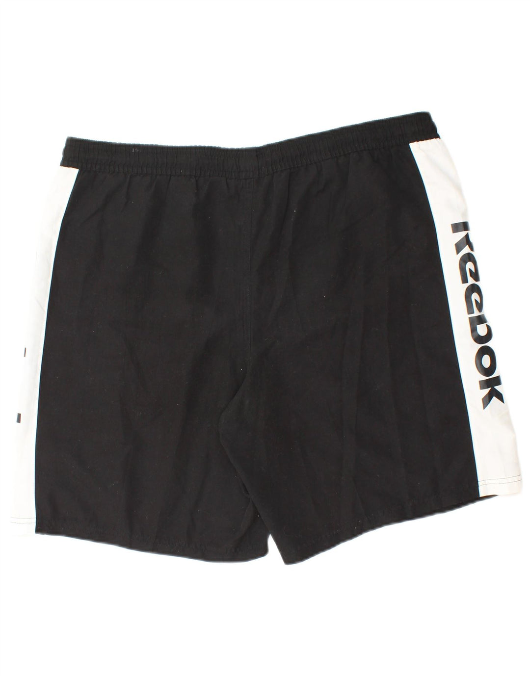 REEBOK Pantaloncini sportivi grafici da uomo XL Nero Poliestere color block