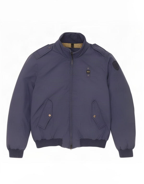 Giacca imbottita militare da uomo Blauer UK 42 XL blu navy in poliammide