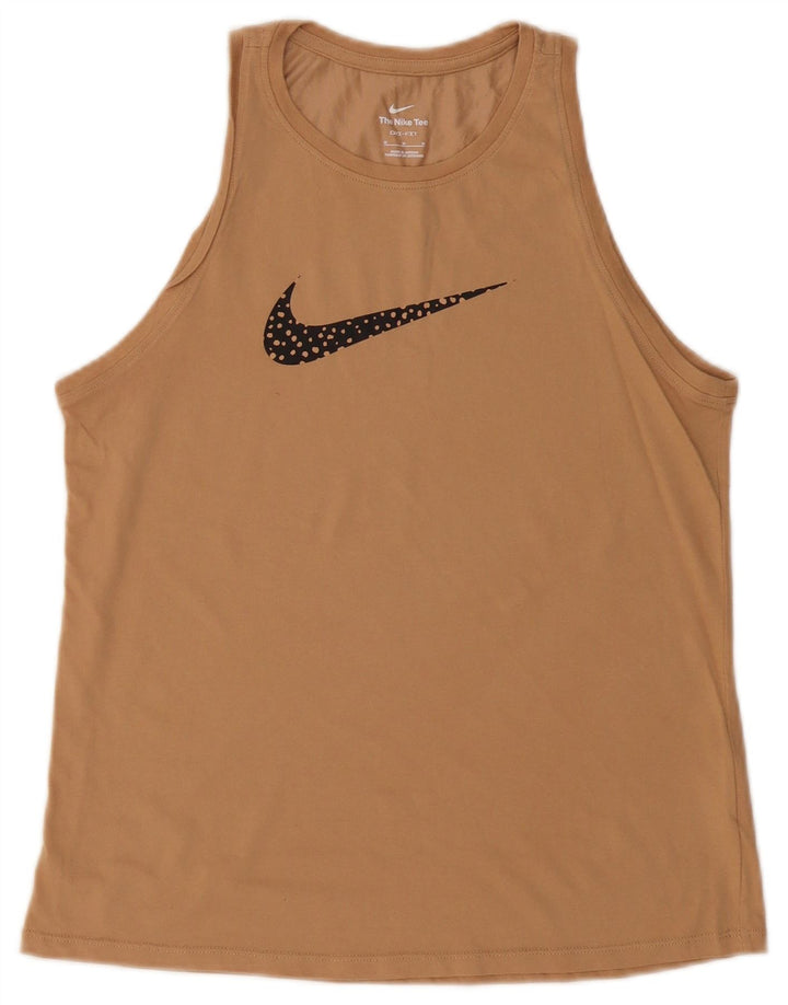 Canotta grafica da donna Nike Dri Fit UK 12 cotone beige medio