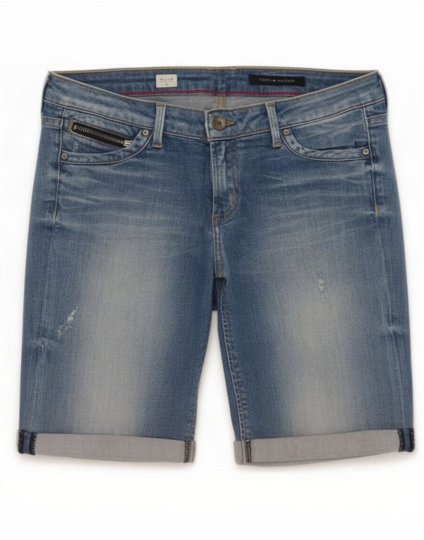 Tommy Hilfiger Womens Milan Distressed Denim Shorts Medium W30 Blue