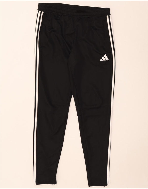 Pantaloni da tuta Adidas da uomo slim fit grandi in poliestere nero