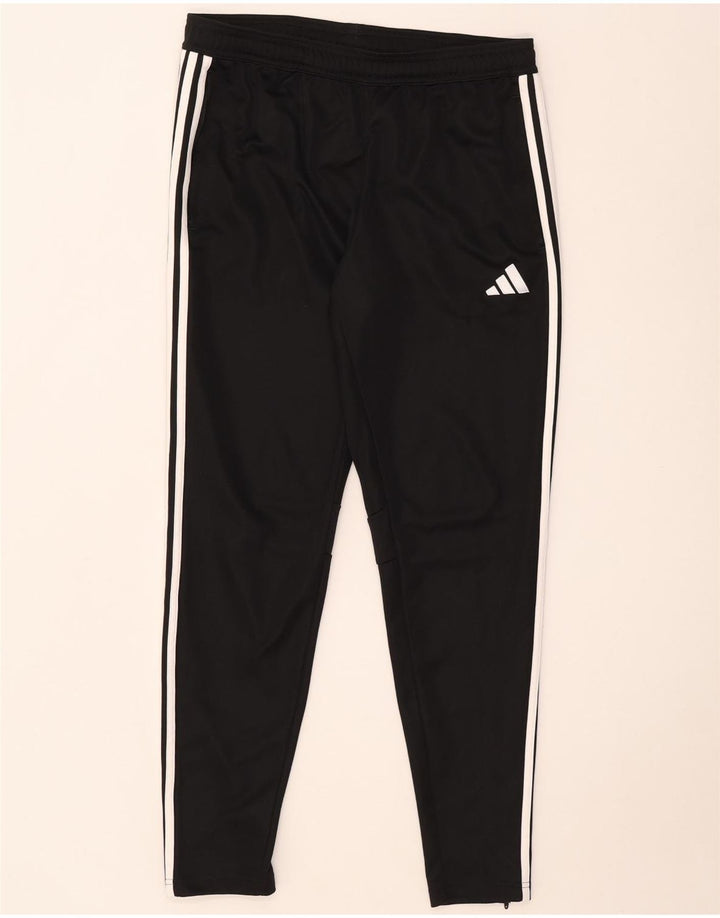 Pantaloni da tuta Adidas da uomo slim fit grandi in poliestere nero