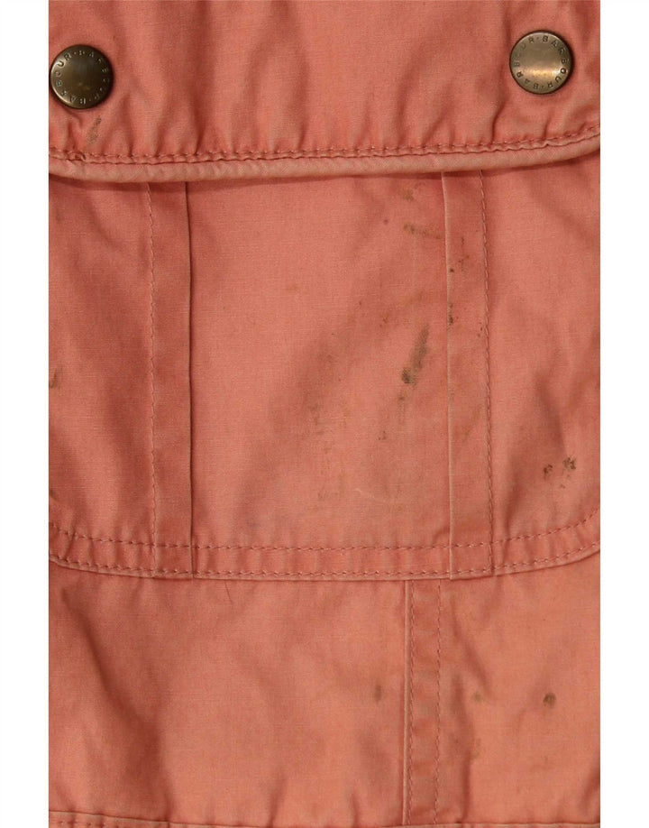 Giacca da donna in cotone cerato Barbour UK 12 rosa medio