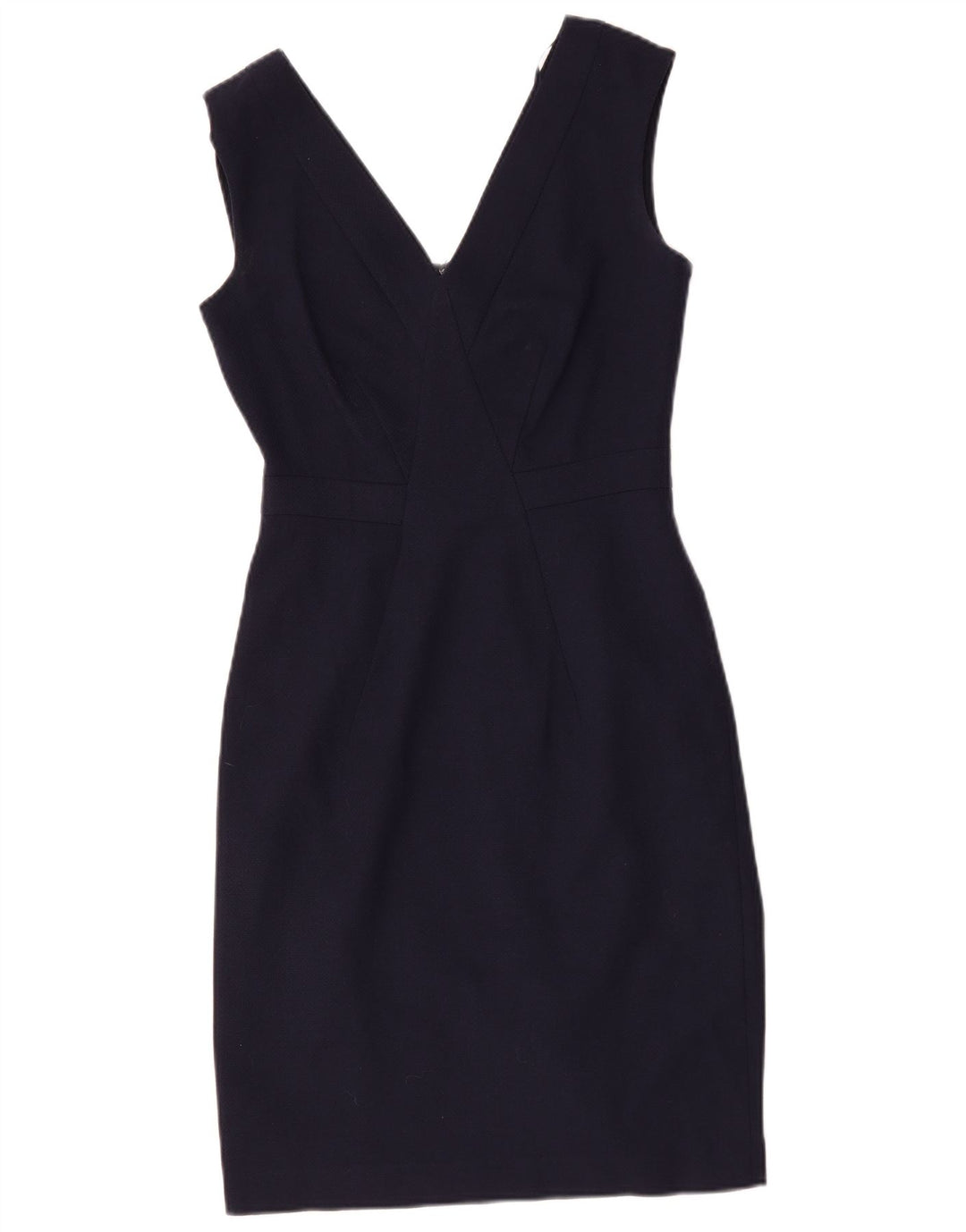 Abito tubino senza maniche da donna REISS UK 8 piccolo in lana blu navy
