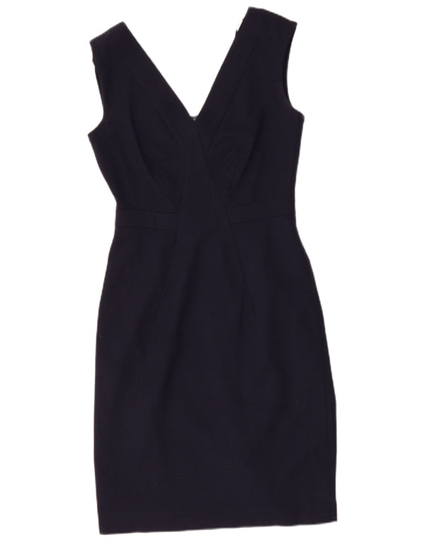 Abito tubino senza maniche da donna REISS UK 8 piccolo in lana blu navy