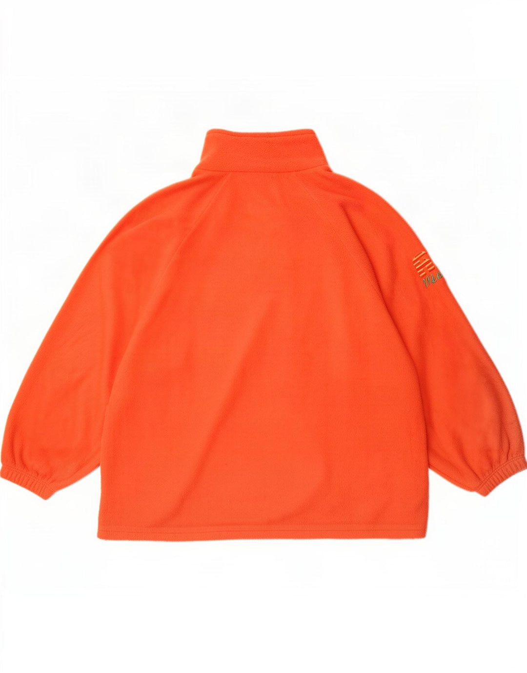 Maglione in pile con collo con zip grafico vintage da uomo arancione medio geometrico